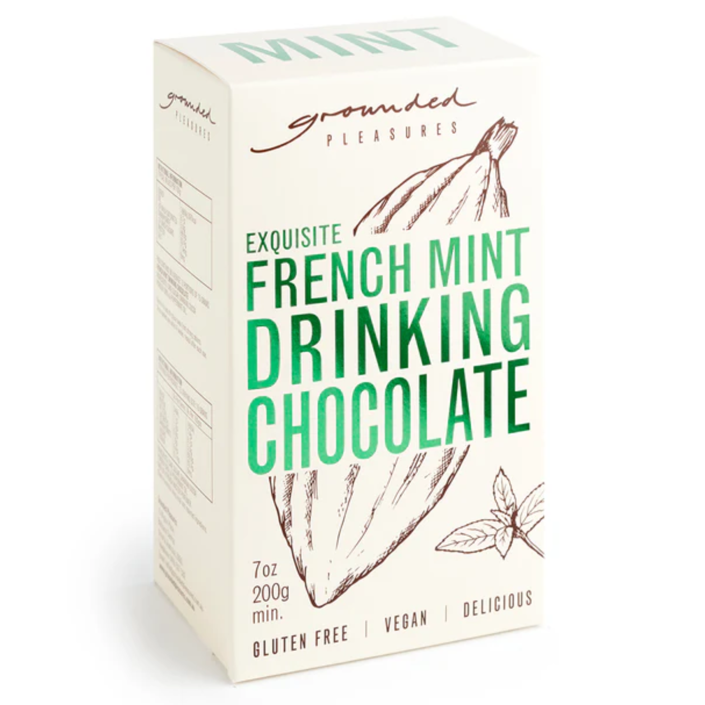 Grounded Pleasures Exquisite French Mint Drinking Chocolate 200g