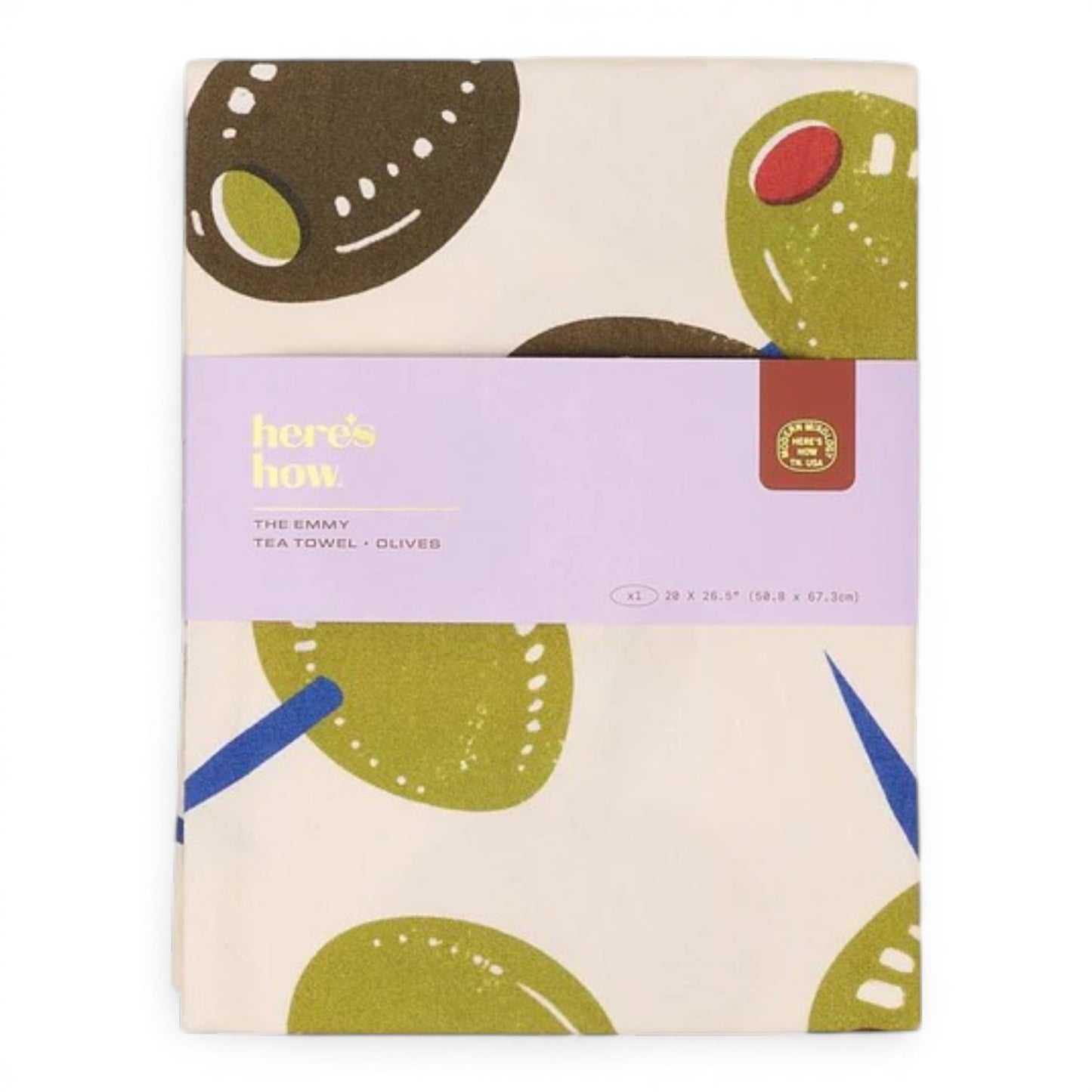 Here’s How Olive Tea Towel