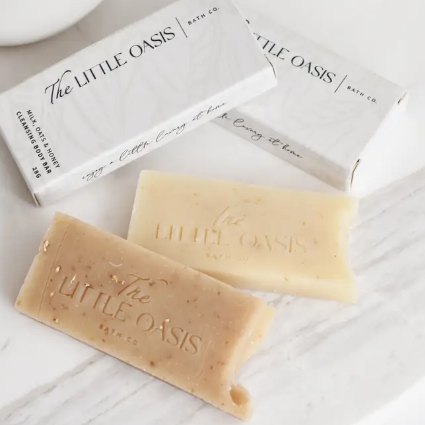 The Little Oasis Bath Co. Lavendar Oat Cleansing Body Bar 28g