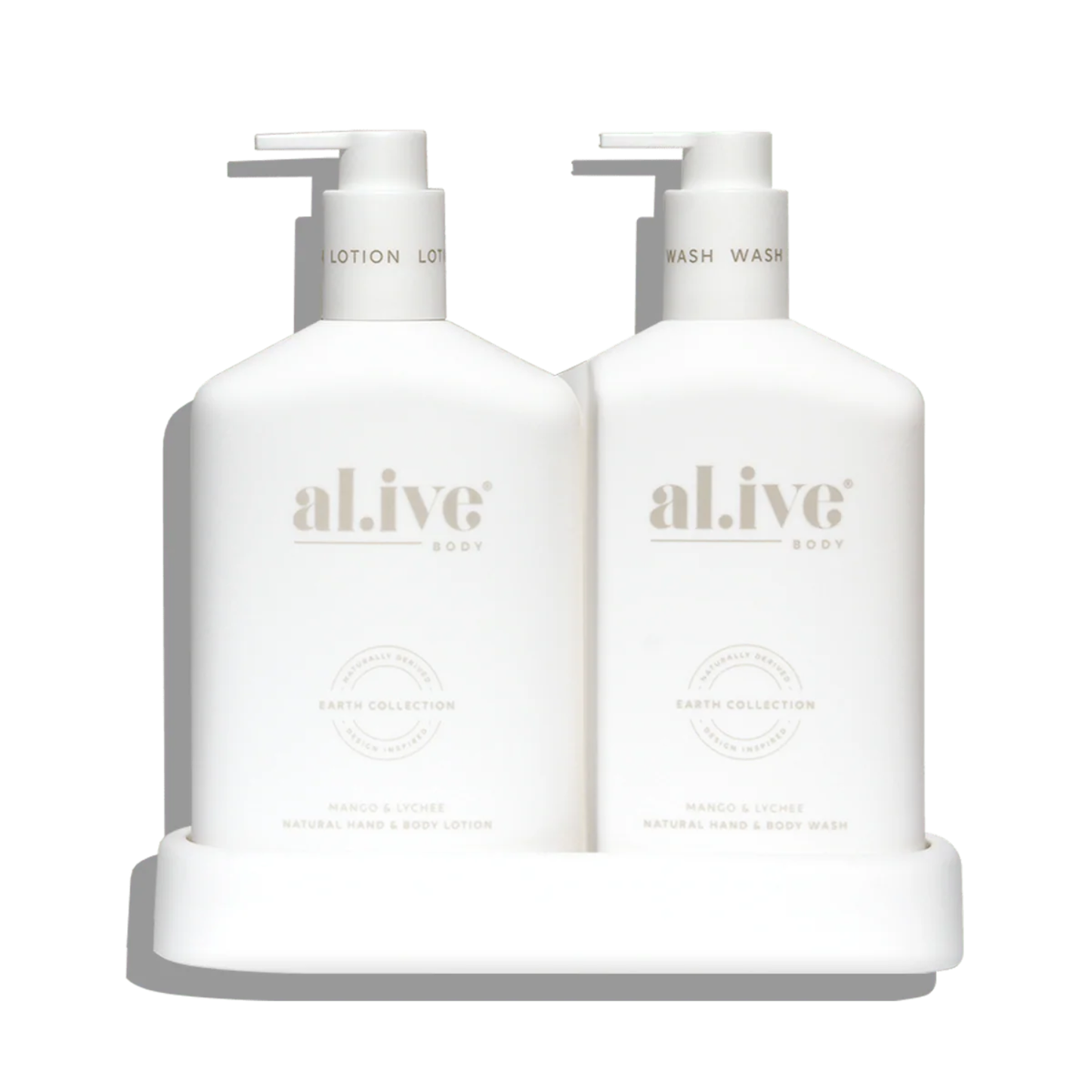 al.ive BODY Bathroom Duo, Wash + Lotion
Mango & Lychee