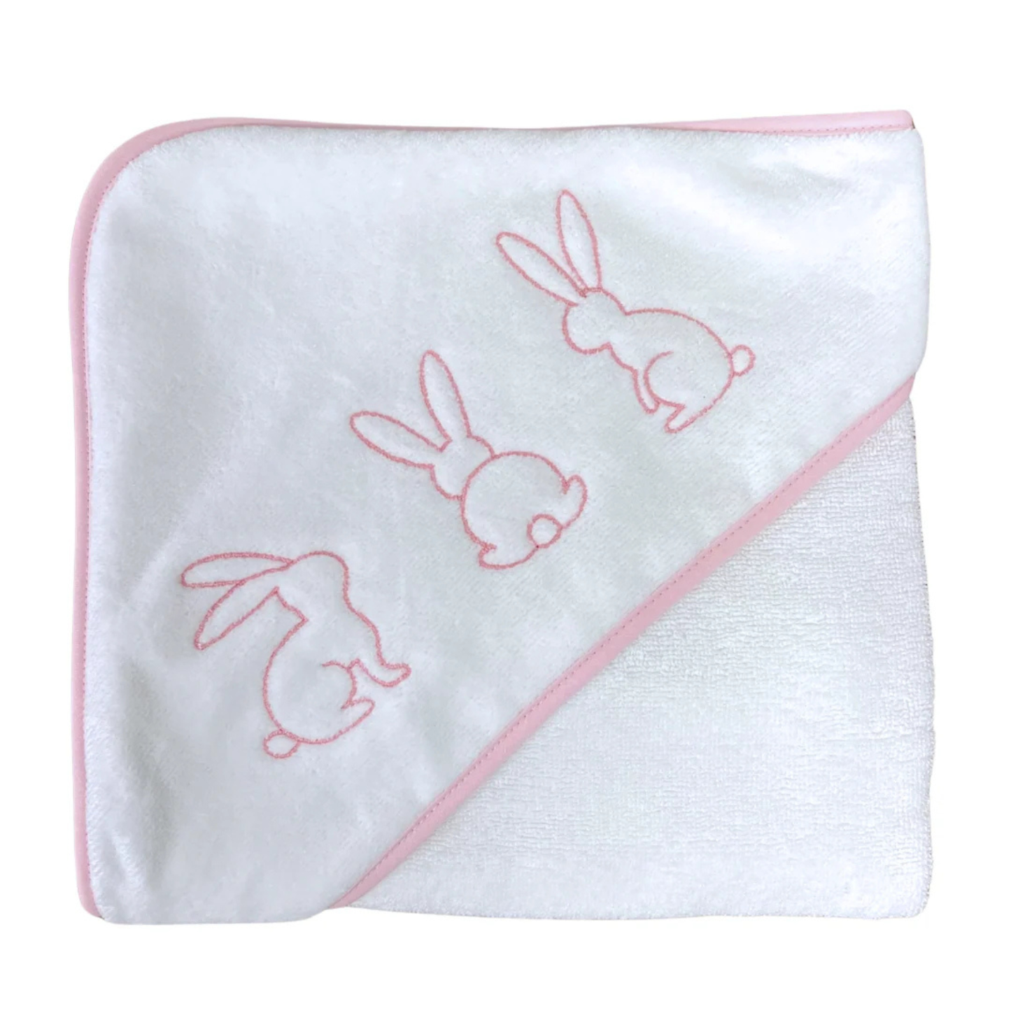 Baby Hooded Towel Pink Bunny