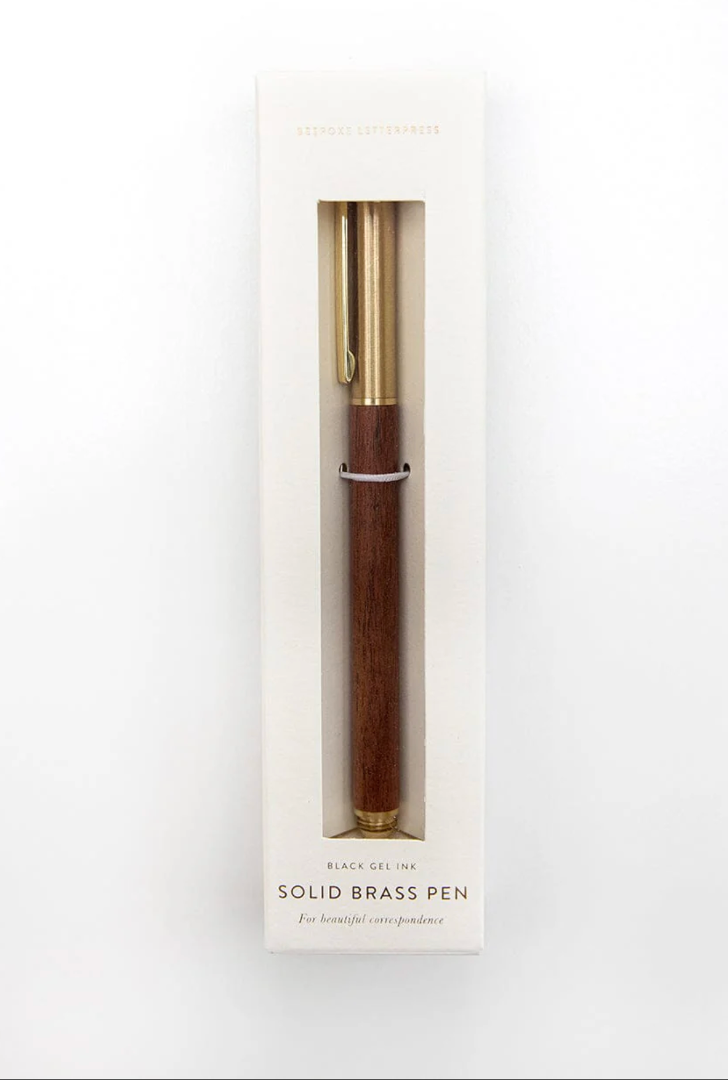 Bespoke Letterpress Wood Brass Pen