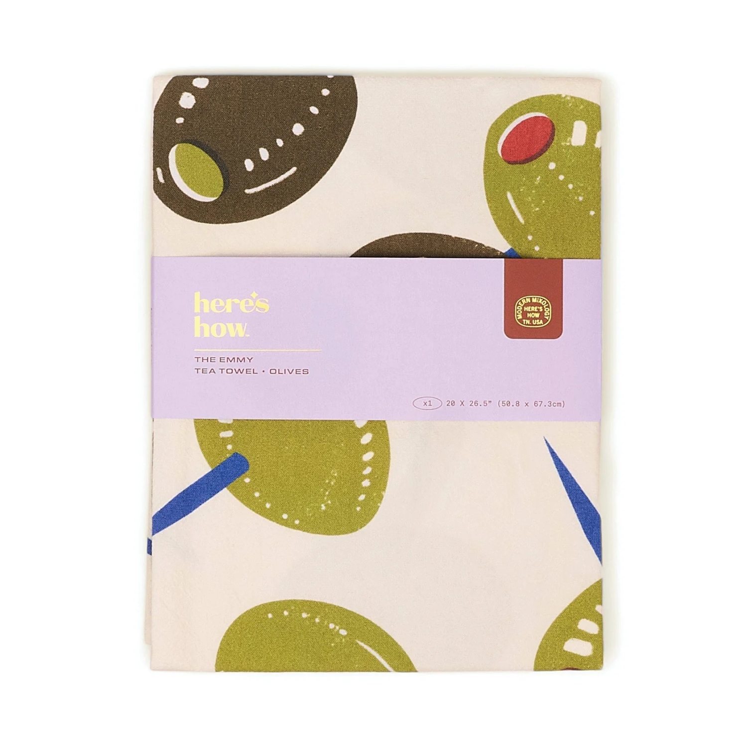 Here’s How Olive Tea Towel
