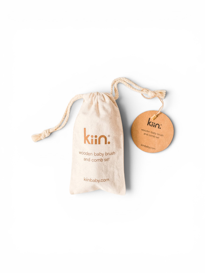Kiin Baby Wooden Baby Brush + Comb Set