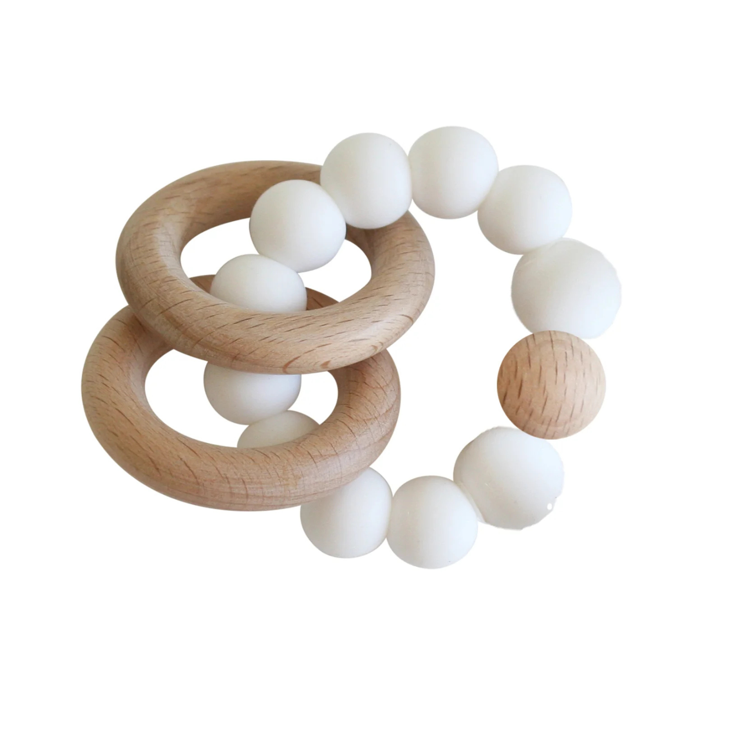 Natural beechwood silicone teether